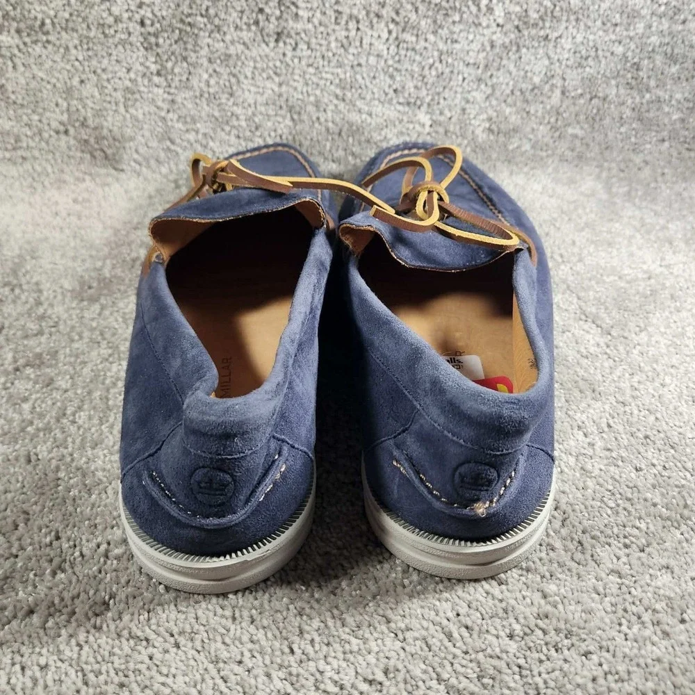 Peter Millar Boat Shoes Navy Blue Suede Leather Lace Loafers Mens 9 M
